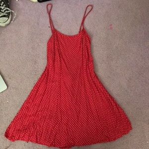 Red dress with white stars